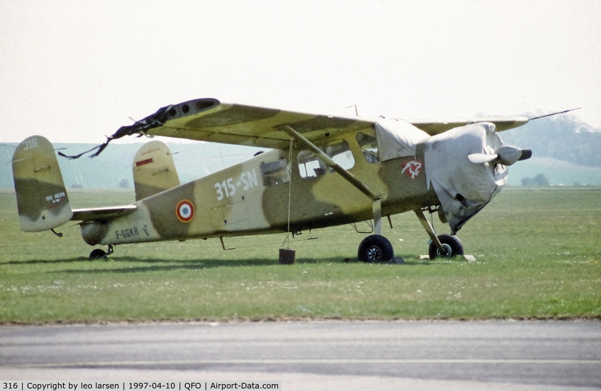316, Max Holste MH-1521M Broussard C/N 375, Duxford Museum 10.4.1997
