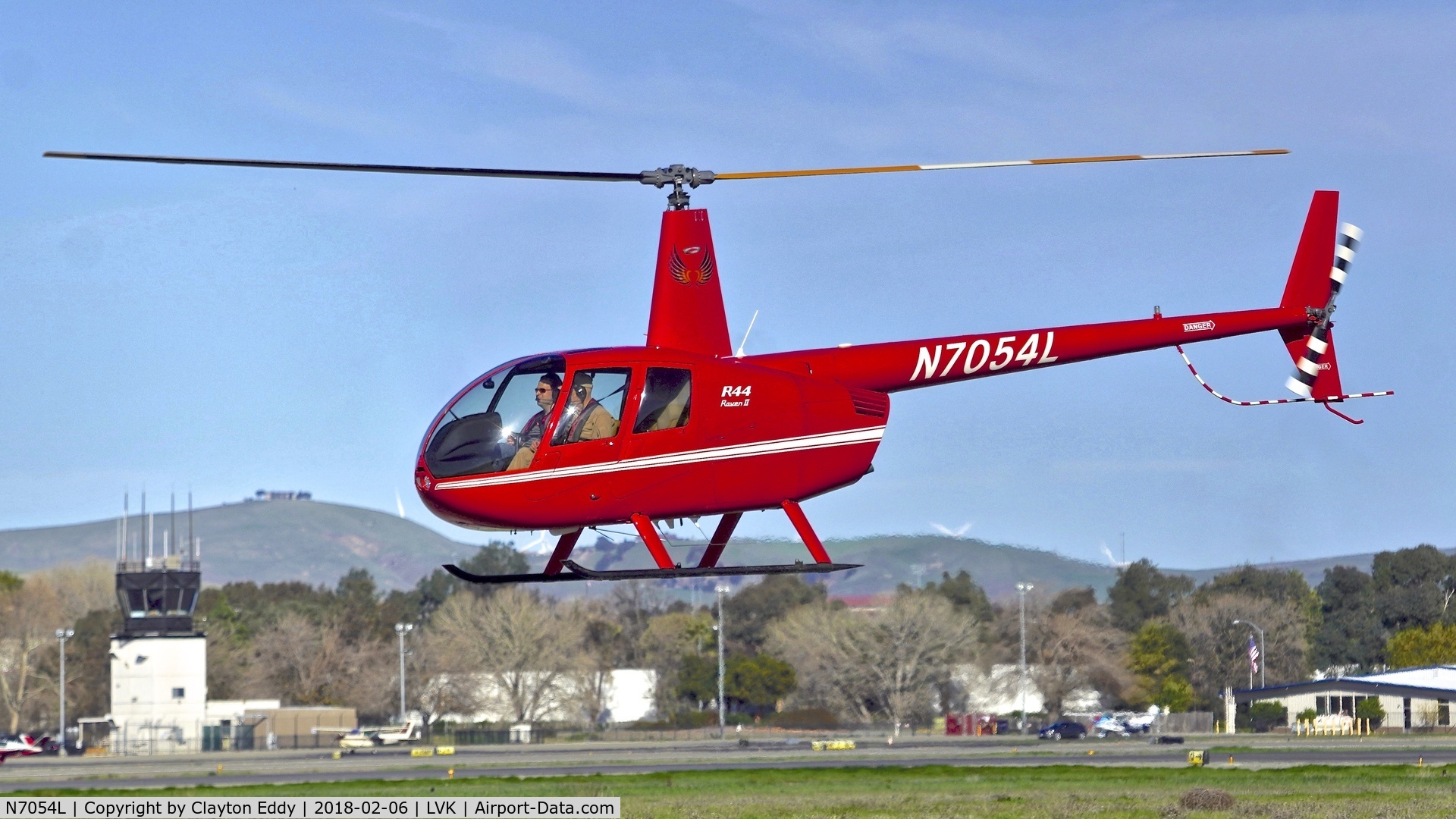 N7054L, 2013 Robinson R44 II C/N 13545, Livermore Airport California 2018.