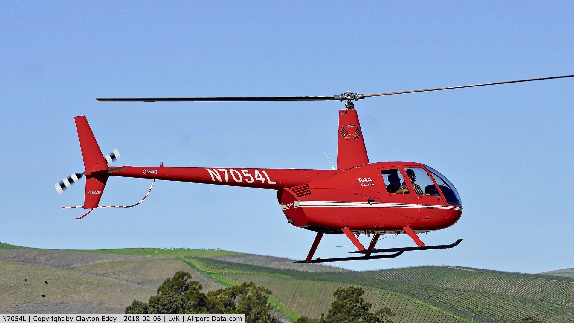 N7054L, 2013 Robinson R44 II C/N 13545, Livermore Airport California 2018.