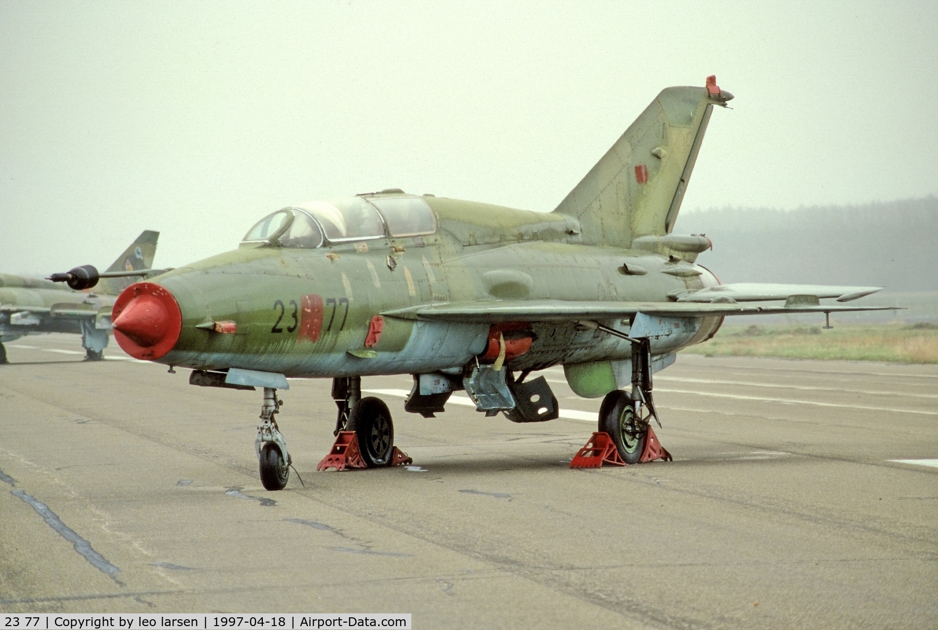 23 77, 1971 Mikoyan-Gurevich MiG-21UM C/N 02695156, Gatow Museum 18.4.1997