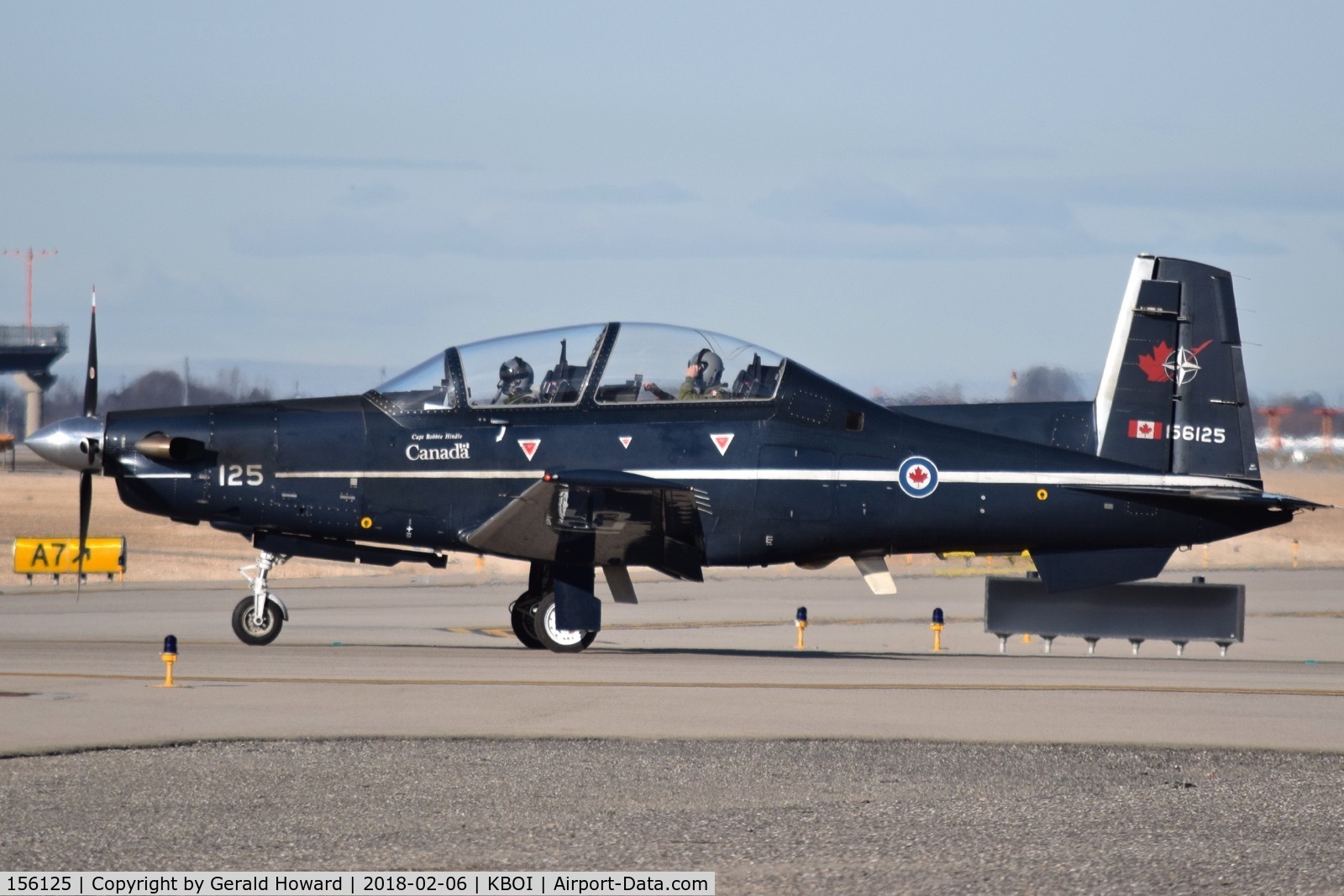 156125, Raytheon CT-156 Harvard II C/N PF-25, Taxiing to Alpha.  No.2 CFFTS, 15 Wing, Moose Jaw, Saskatchewan, Canada.