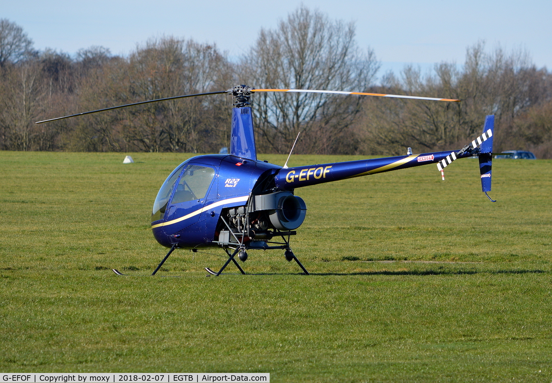 G-EFOF, 2004 Robinson R22 Beta C/N 3605, Robinson R22 Beta at Wycombe Air Park. Ex N73323