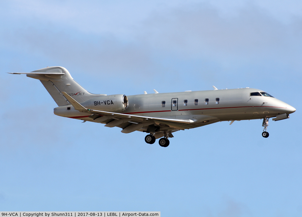 9H-VCA, 2014 Bombardier Challenger 350 (BD-100-1A10) C/N 20513, Landing rwy 25R