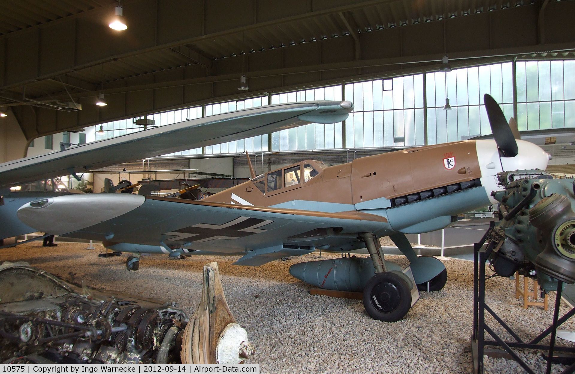 10575, Messerschmitt Bf-109G-2 C/N Not found 10575, Messerschmitt Bf 109G-2 at the Luftwaffenmuseum, Berlin-Gatow