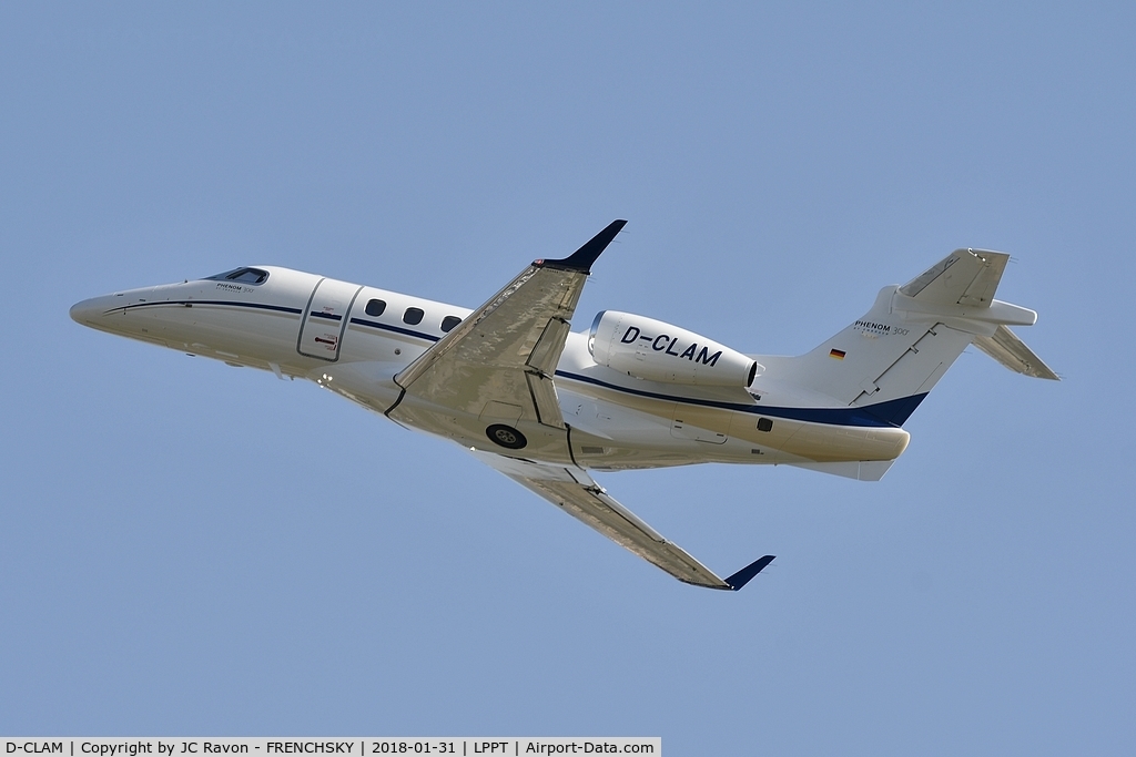 D-CLAM, 2012 Embraer EMB-505 Phenom 300 C/N 50500108, Liebherr Group take off runway 03