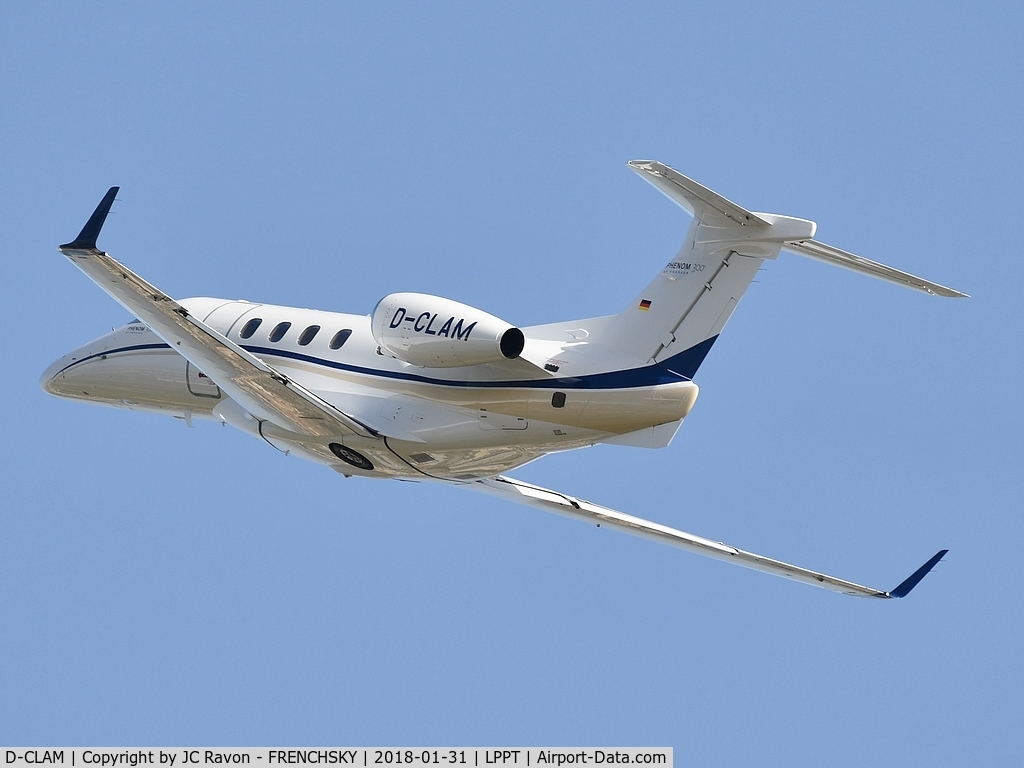 D-CLAM, 2012 Embraer EMB-505 Phenom 300 C/N 50500108, Liebherr Group take off runway 03