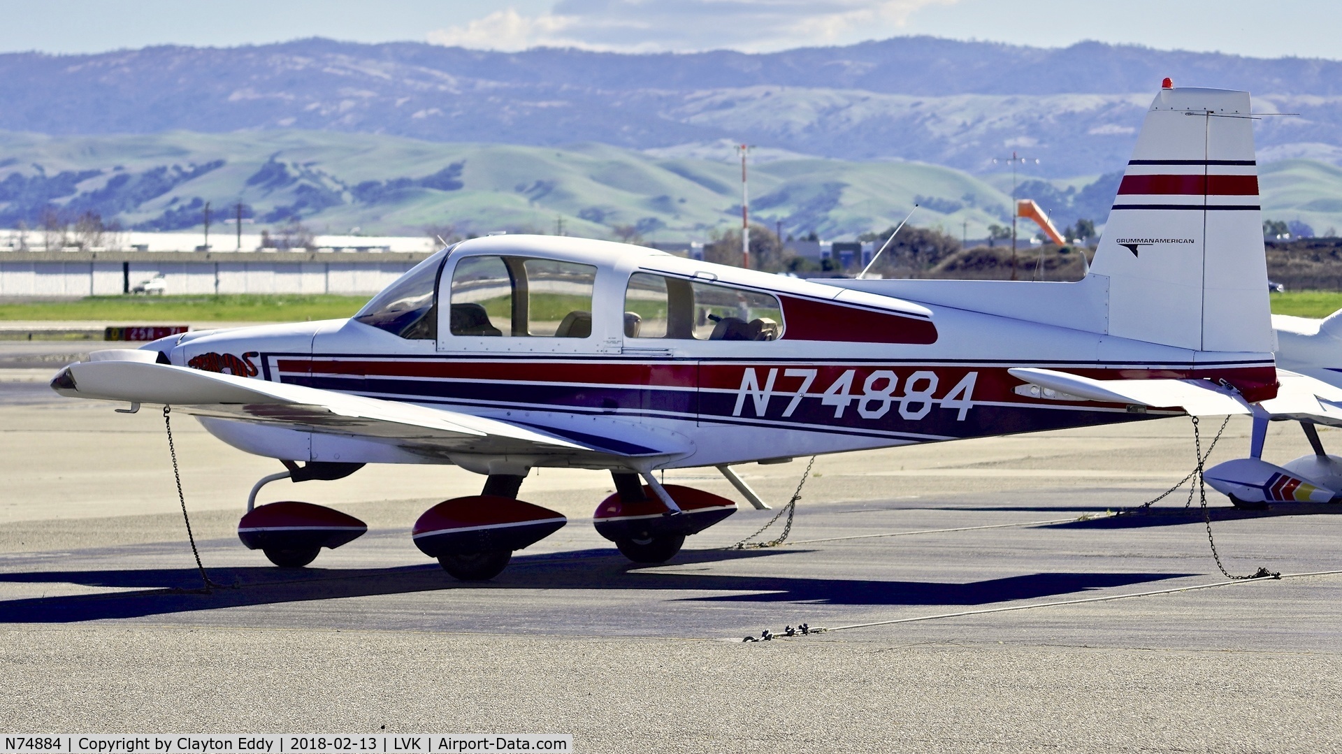 N74884, 1976 Grumman American AA-5B Tiger C/N AA5B-0278, Livermore Airport California 2018.