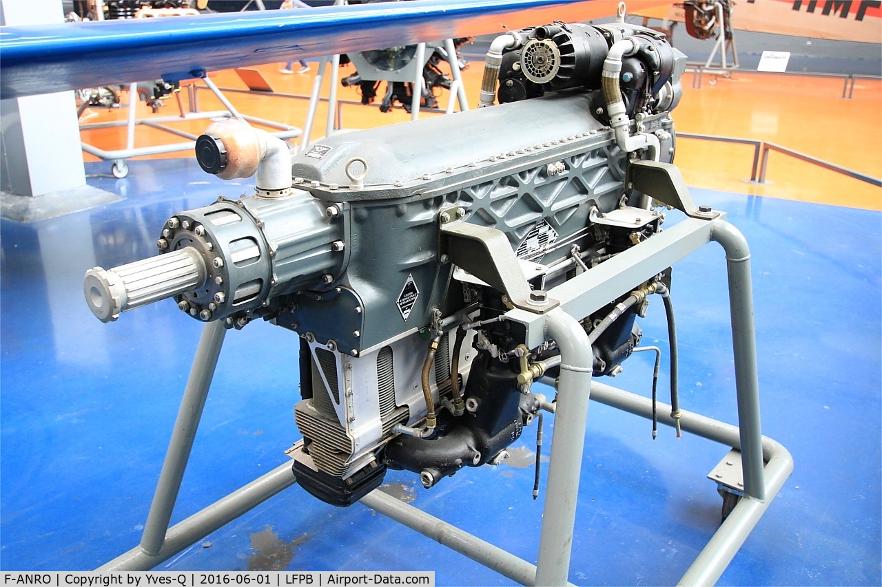 F-ANRO, Caudron C.635M Simoun C/N 15/7017, Renault 6Q-10A engine, model fitted on Caudron Simoun, Air & Space Museum Paris-Le Bourget Airport (LFPB-LBG)