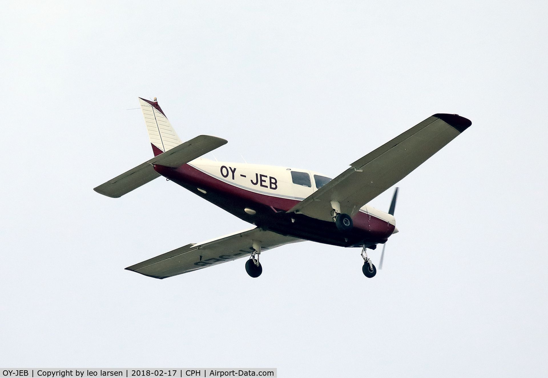 OY-JEB, 1989 Piper PA-28-161 Cadet C/N 2841098, Copenhagen 17.2.2018