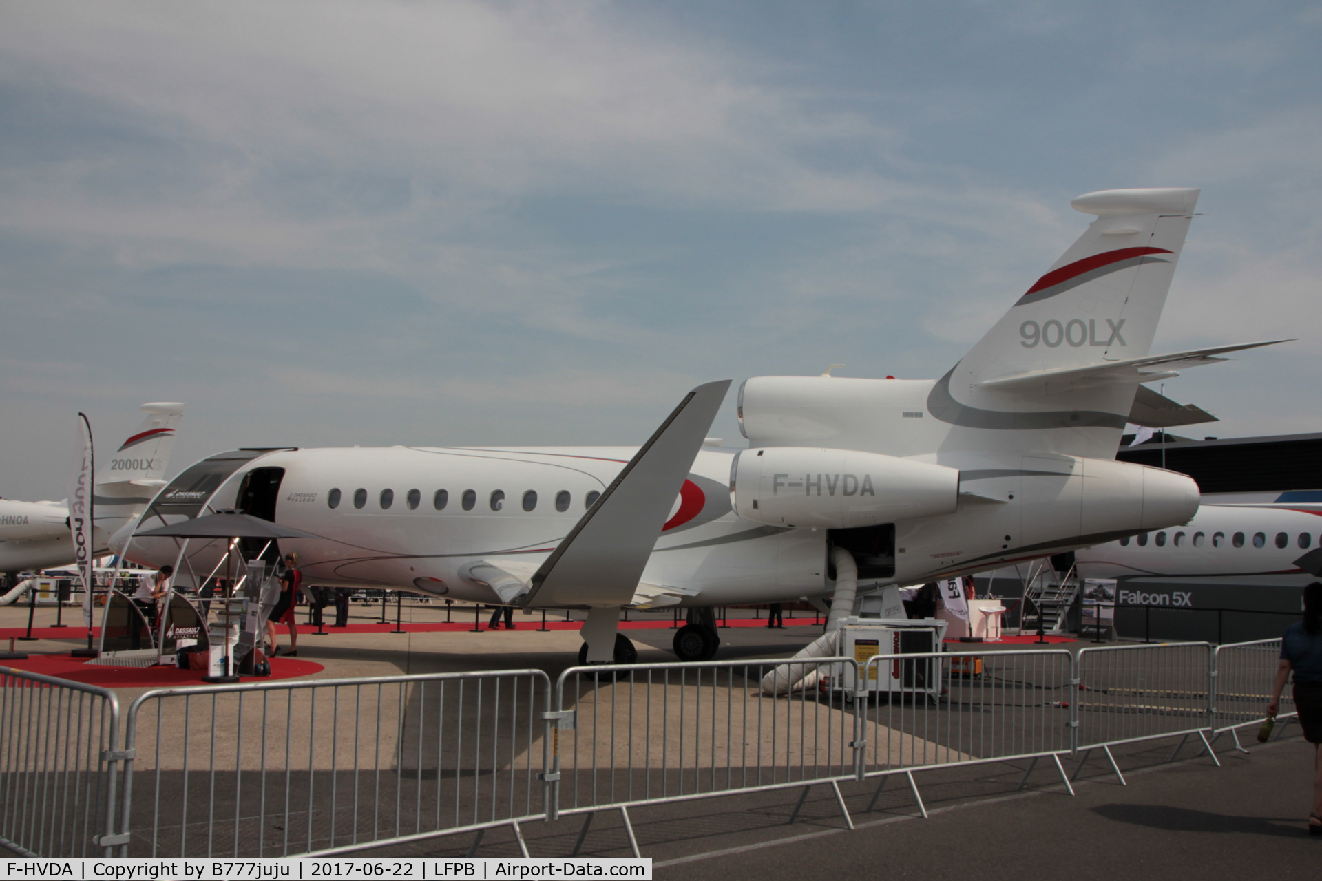 F-HVDA, 2015 Dassault Falcon 900LX C/N 300, on display at SIAE 2017