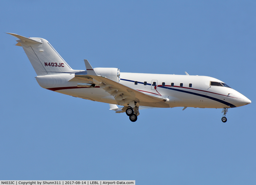 N403JC, 1989 Canadair Challenger 601-3A (CL-600-2B16) C/N 5059, Landing rwy 25R