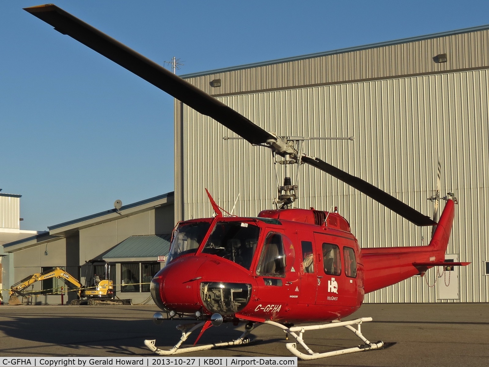 C-GFHA, 1971 Bell 205A-1 C/N 30086, Parked on the south GA ramp.