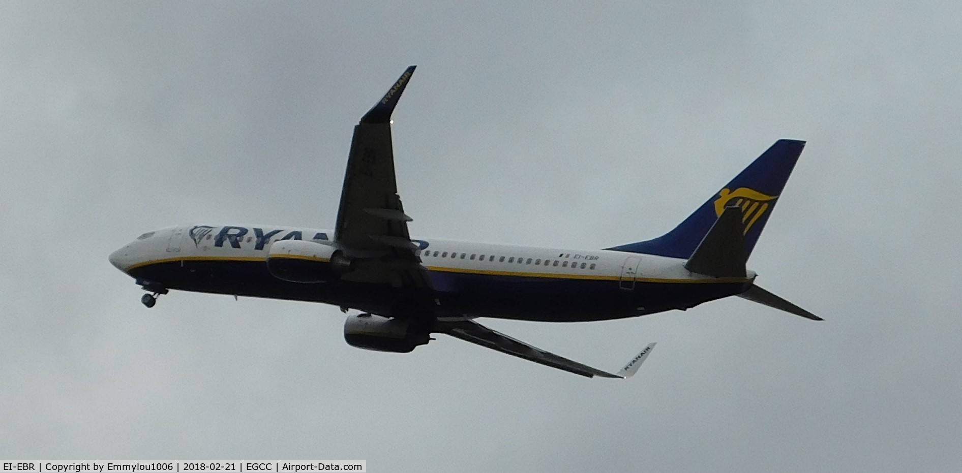 EI-EBR, 2009 Boeing 737-8AS C/N 37530, from airport pub Manchester