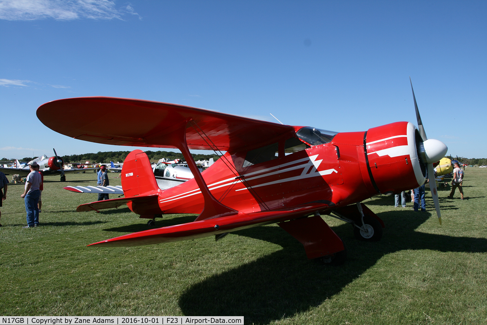N17GB, 1943 Beech D17S Staggerwing C/N 4818, At the 2016 Ranger, Texas Fly-in