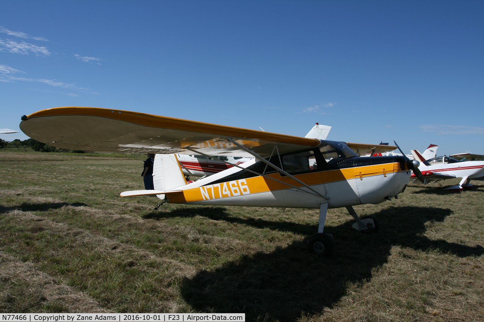 N77466, 1946 Cessna 120 C/N 11910, At the 2016 Ranger, Texas Fly-in