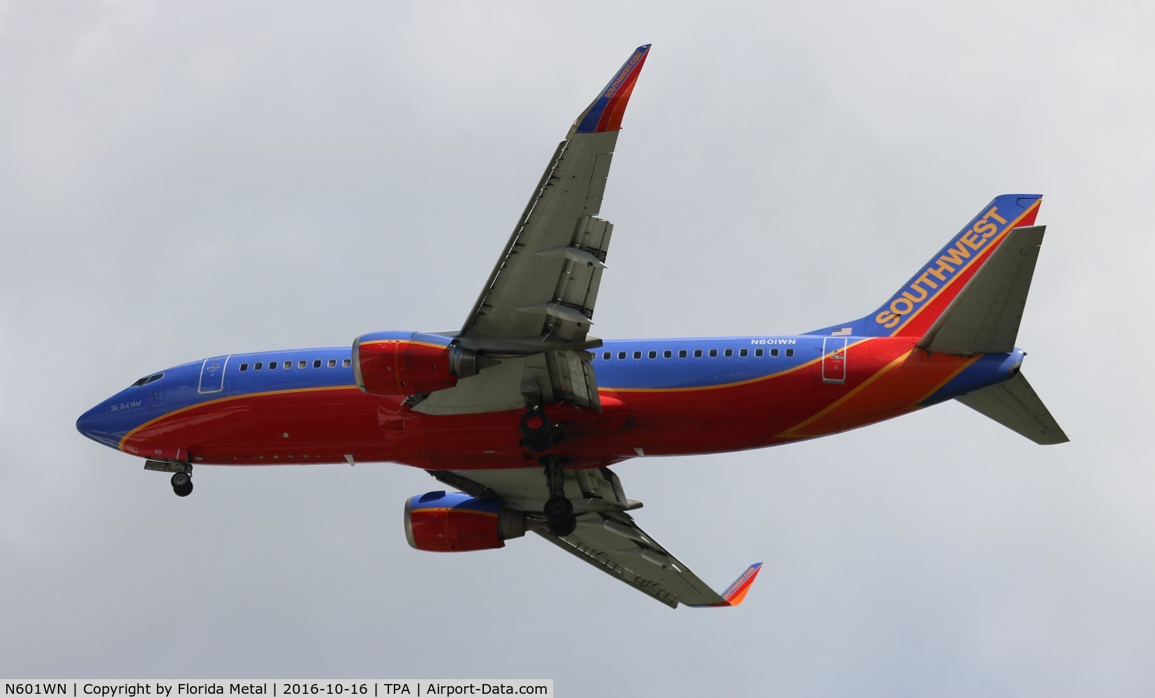 N601WN, 1995 Boeing 737-3H4 C/N 27695, Southwest