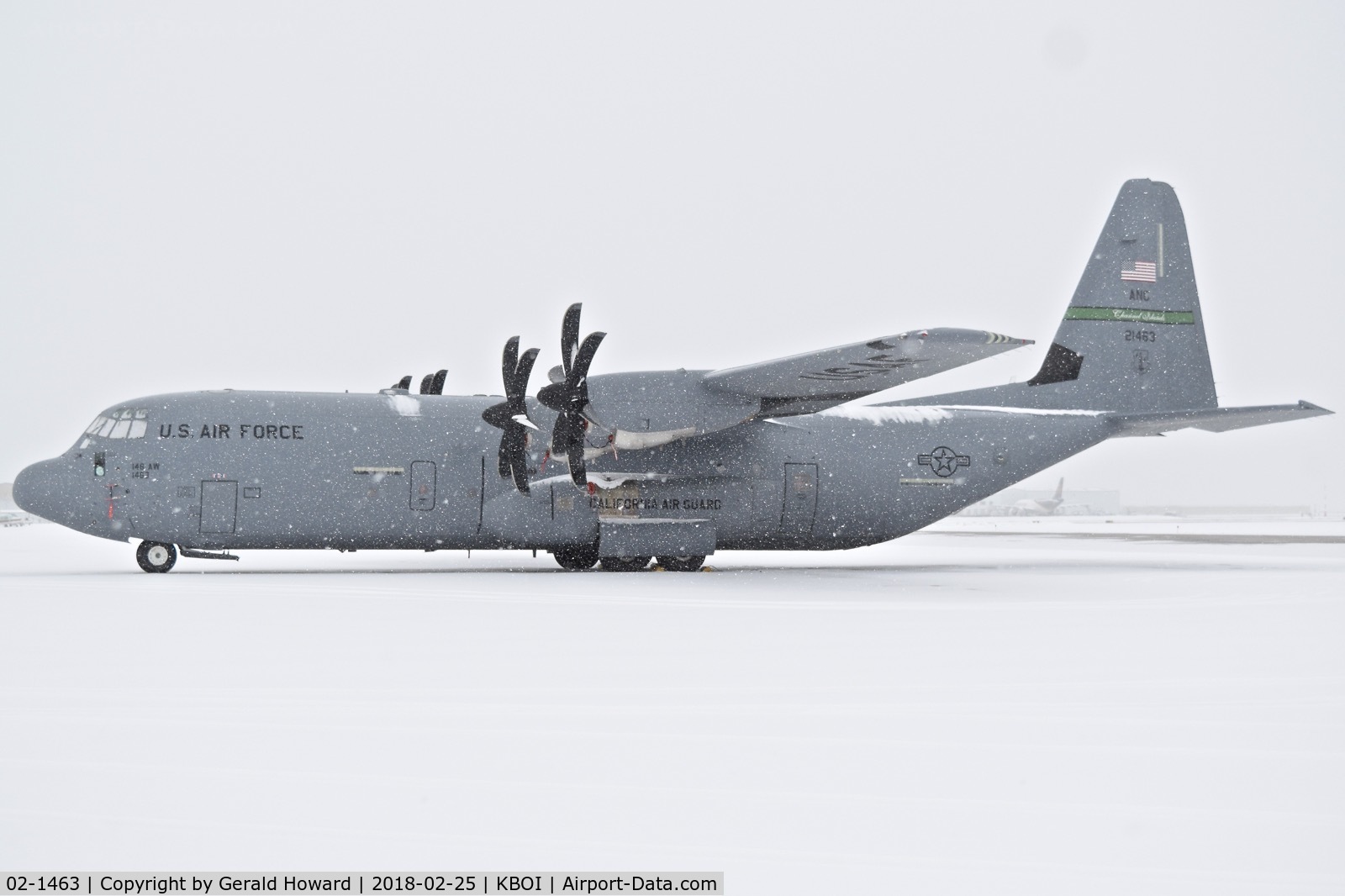 02-1463, 2003 Lockheed Martin C-130J-30 Super Hercules C/N 382-5551, No flying today. 146th Air Wing, CA ANG.