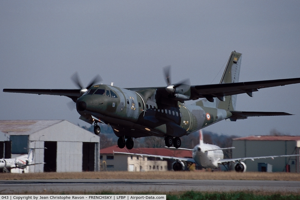 043, 1991 Airtech CN-235-200M C/N C043, mercredi 17 décembre 2003, F-RAIA, was destroyed in an accident near Suc-et-Sentenac, France. All seven on board were killed.