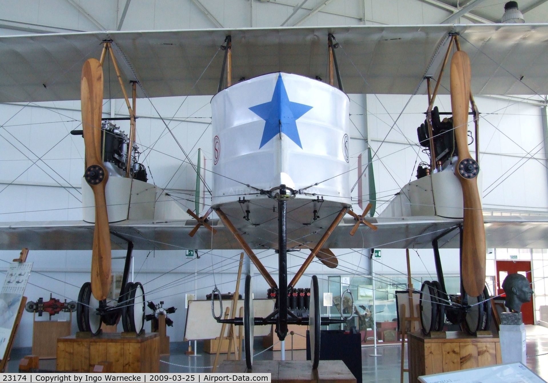 23174, 1916 Caproni Ca.3 Falco C/N unknown_23174, Caproni Ca.3 (Ca.33) at the Museo storico dell'Aeronautica Militare, Vigna di Valle