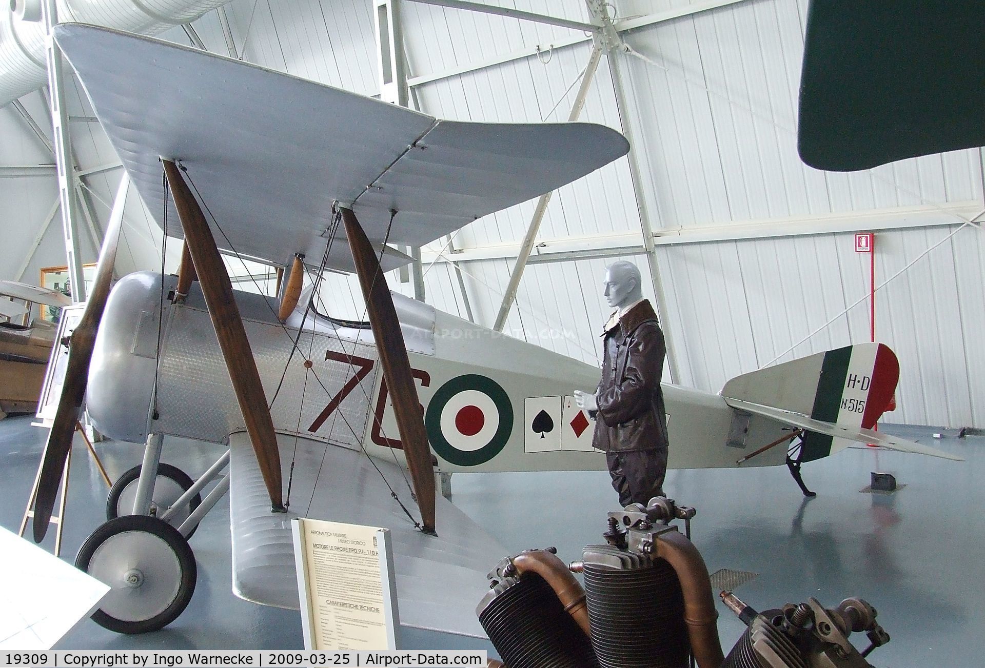 19309, 1917 Hanriot HD-1 C/N 515, Hanriot HD-1 at the Museo storico dell'Aeronautica Militare, Vigna di Valle