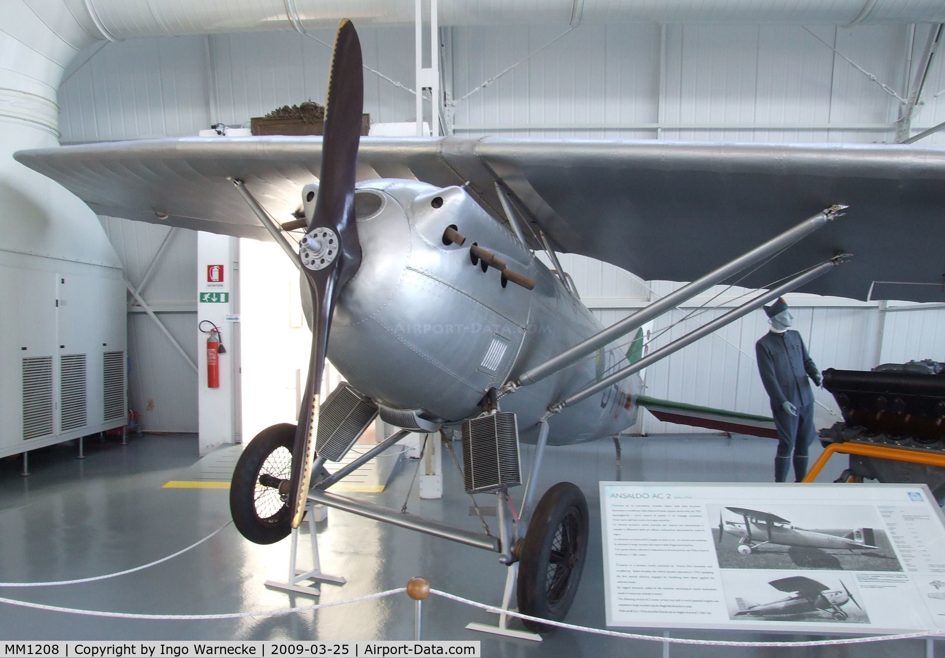 MM1208, 1924 Ansaldo AC.2 C/N Not found MM1208, Ansaldo AC.2 (Dewoitine D.1) at the Museo storico dell'Aeronautica Militare, Vigna di Valle