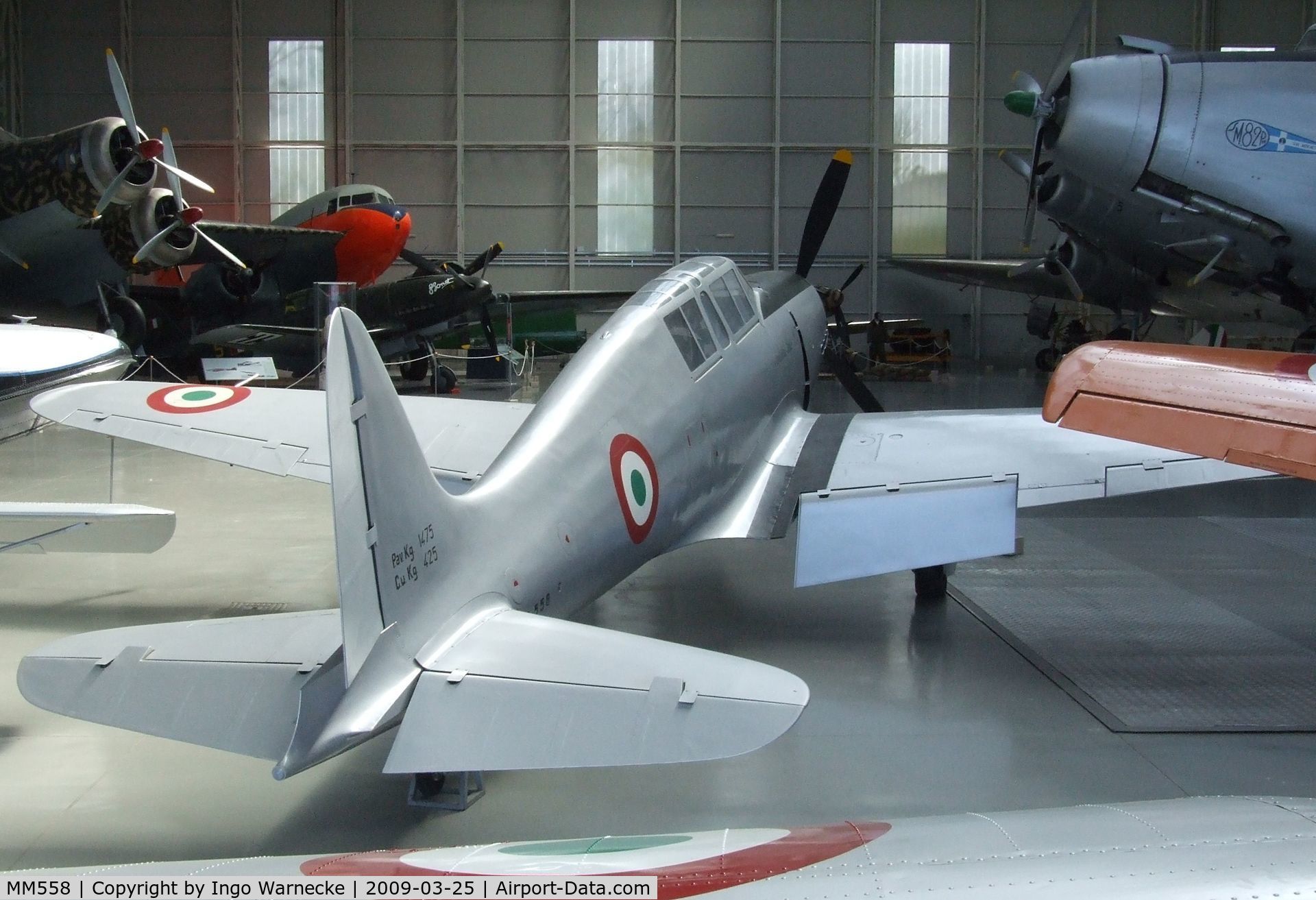 MM558, 1951 SAI Societa Aeronautica Italiana Ambrosini S-7 Super C/N 2, SAI Ambrosini Super S.7 at the Museo storico dell'Aeronautica Militare, Vigna di Valle