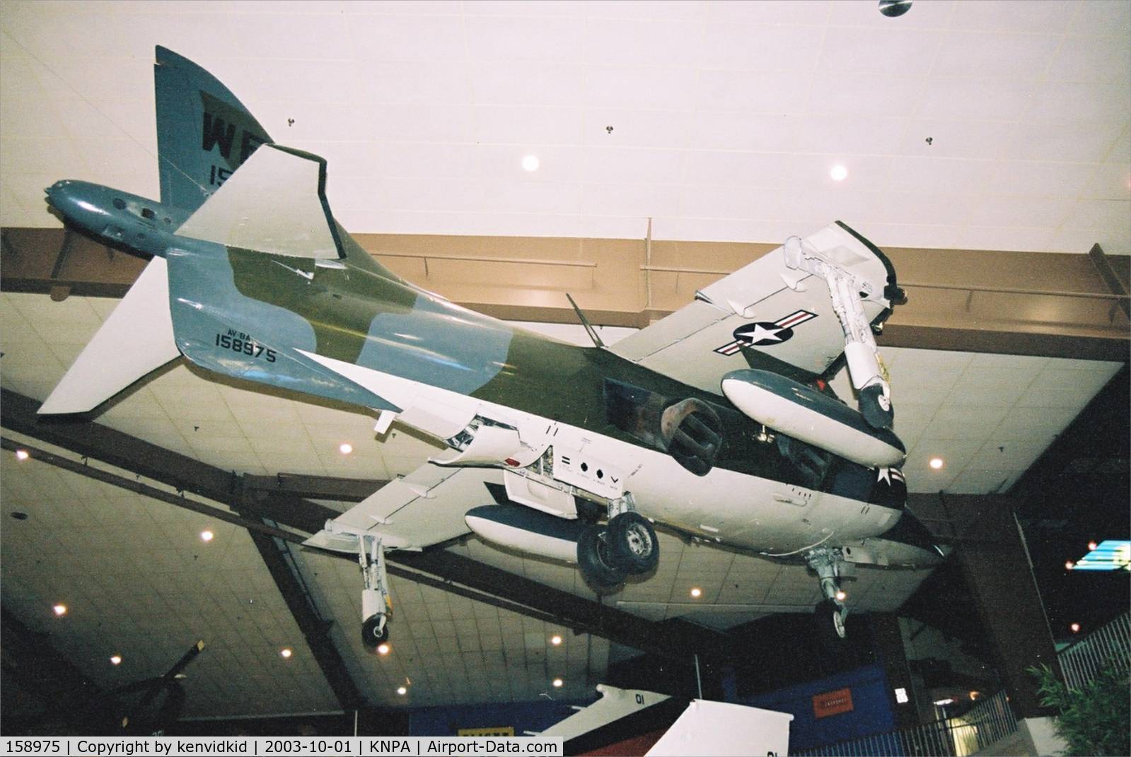 158975, Hawker Siddeley AV-8A Harrier C/N 712136, On display at the Museum of Naval Aviation, Pensacola.