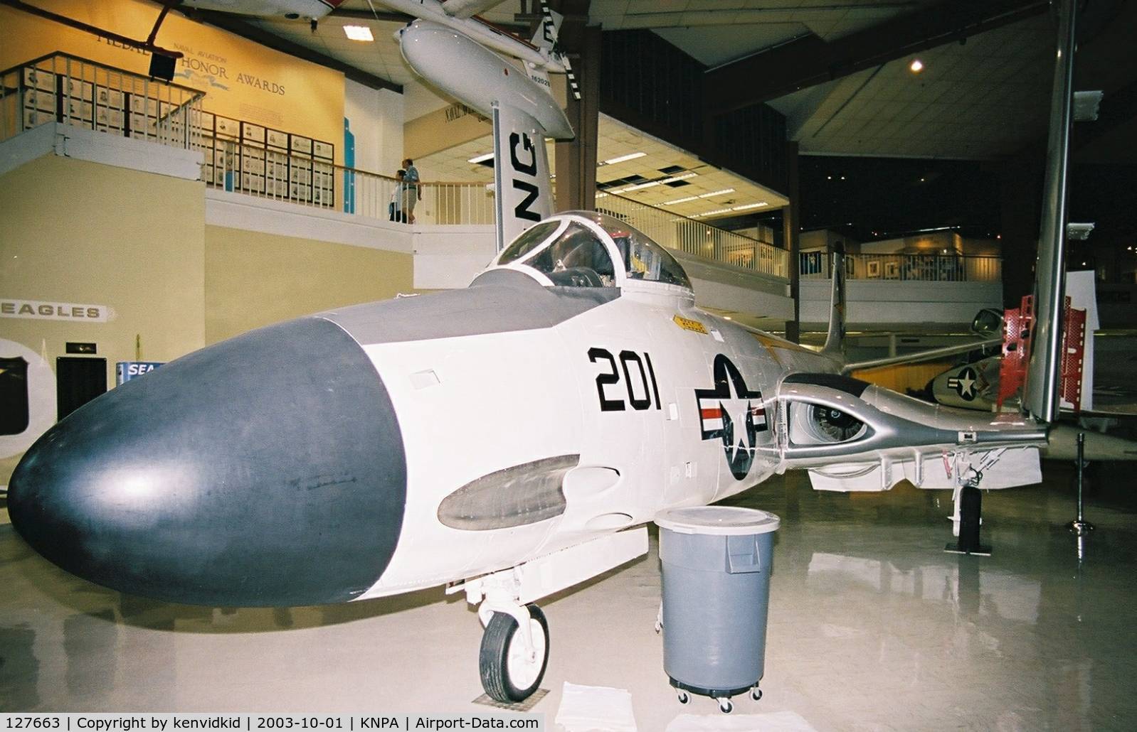 127663, McDonnell F2H-4/F-2D Banshee C/N 250, On display at the Museum of Naval Aviation, Pensacola. Painted as 126419.