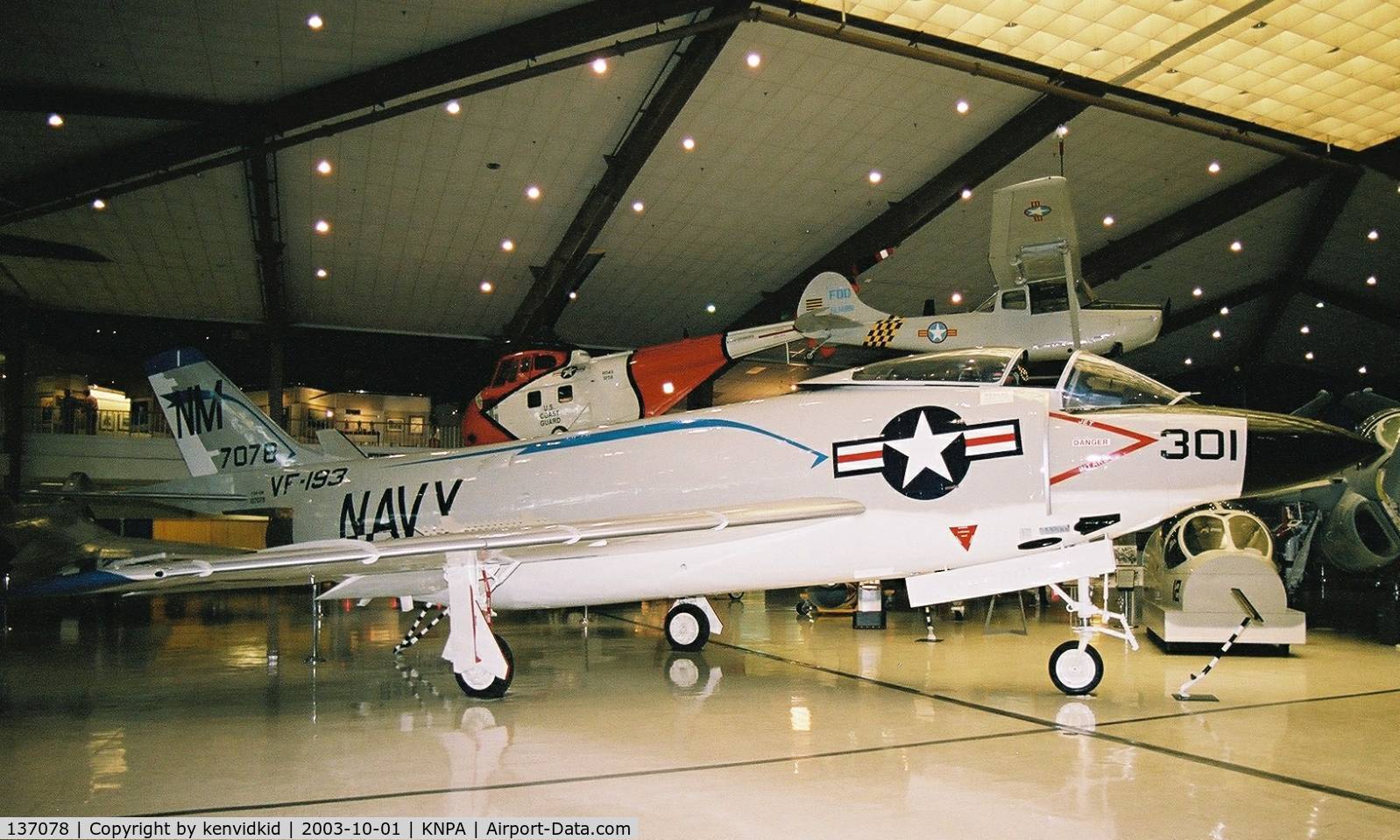 137078, McDonnell MF-3B Demon C/N 259, On display at the Museum of Naval Aviation, Pensacola.