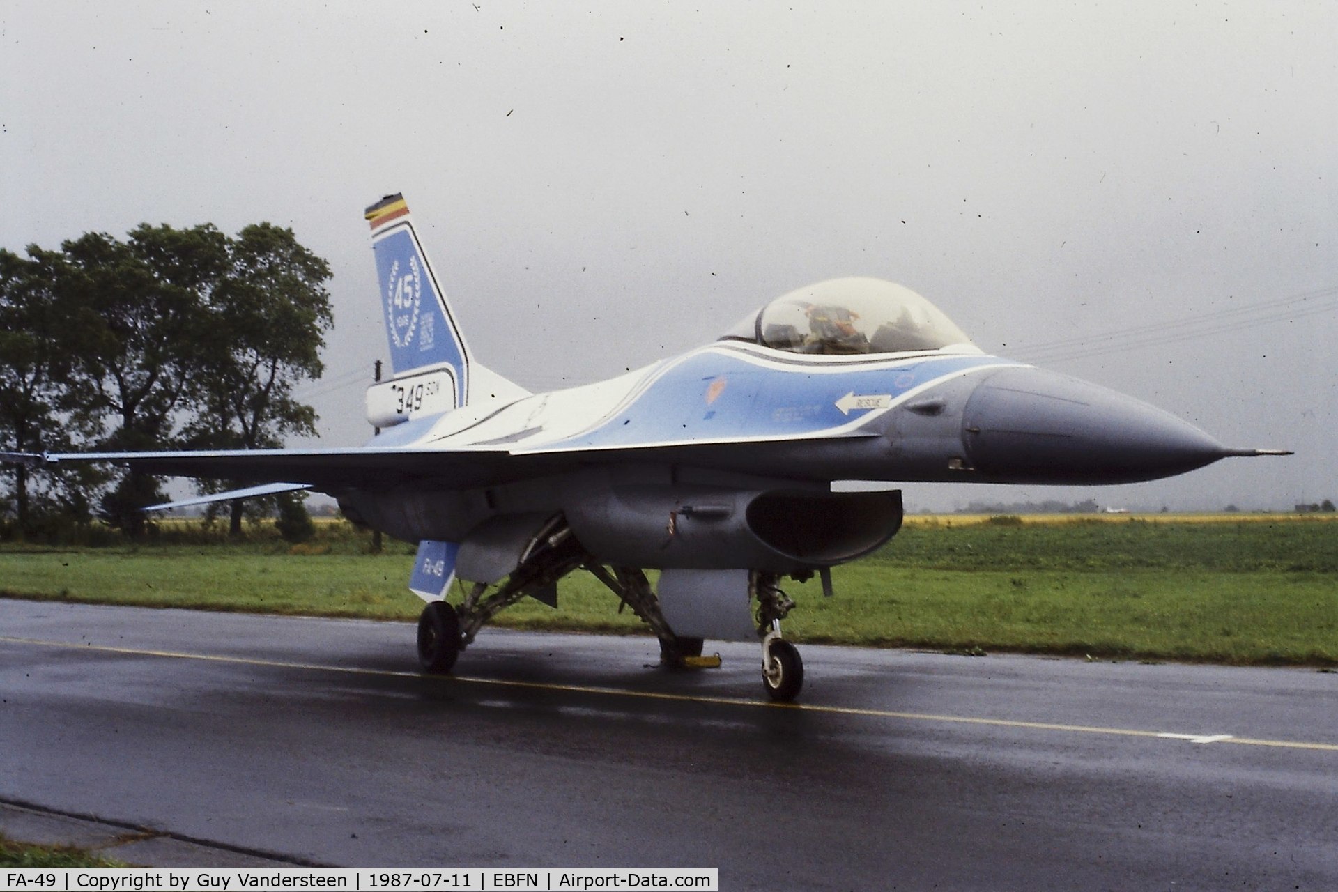 FA-49, SABCA F-16A Fighting Falcon C/N 6H-49, Koksijde airshow juli 1987