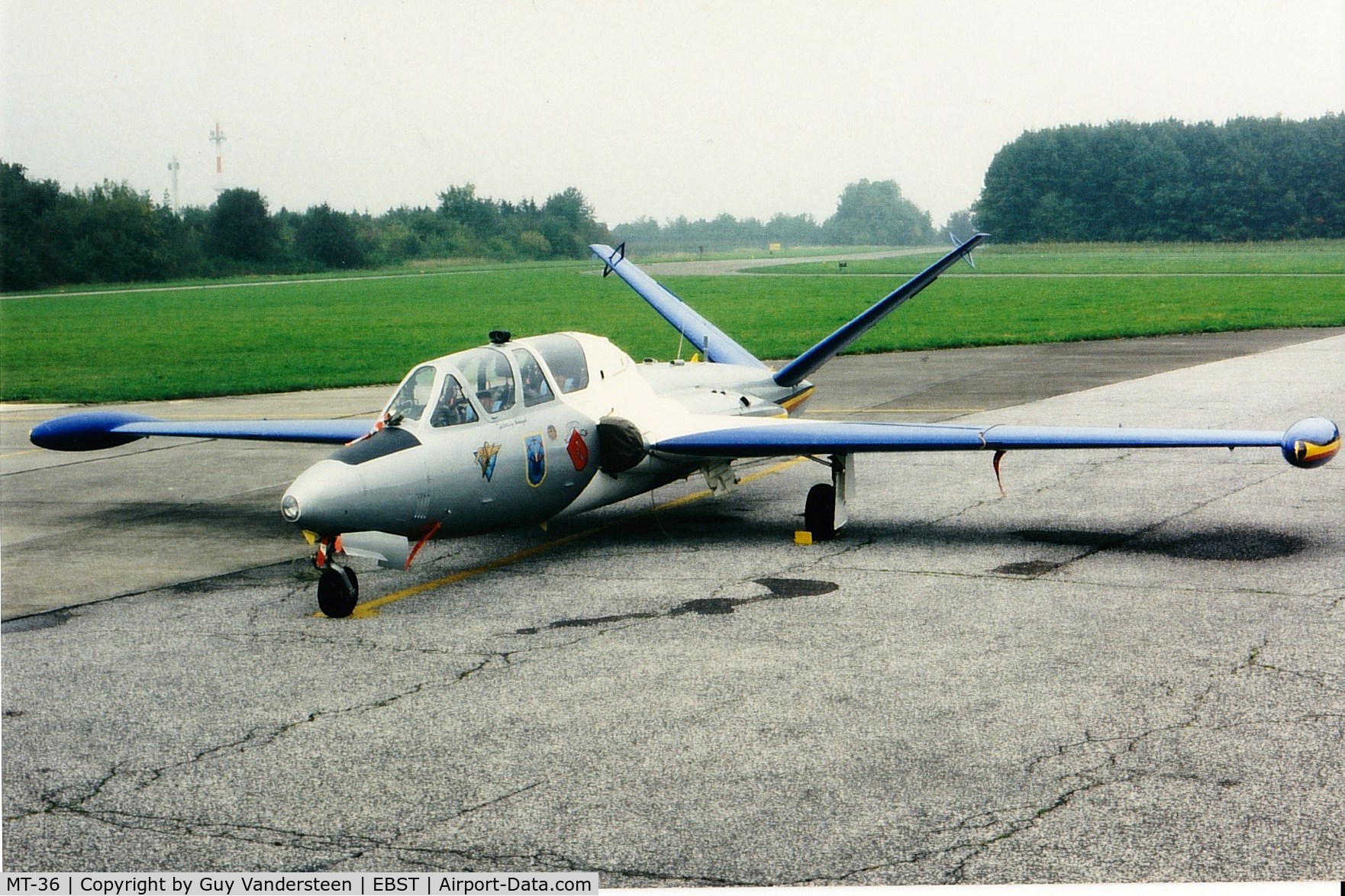 MT-36, Fouga CM-170R Magister C/N 293, BAF CM170 MT-36 33Sqn 9W Trg 1987 (Crashed EBBE 25 Feb 2000)