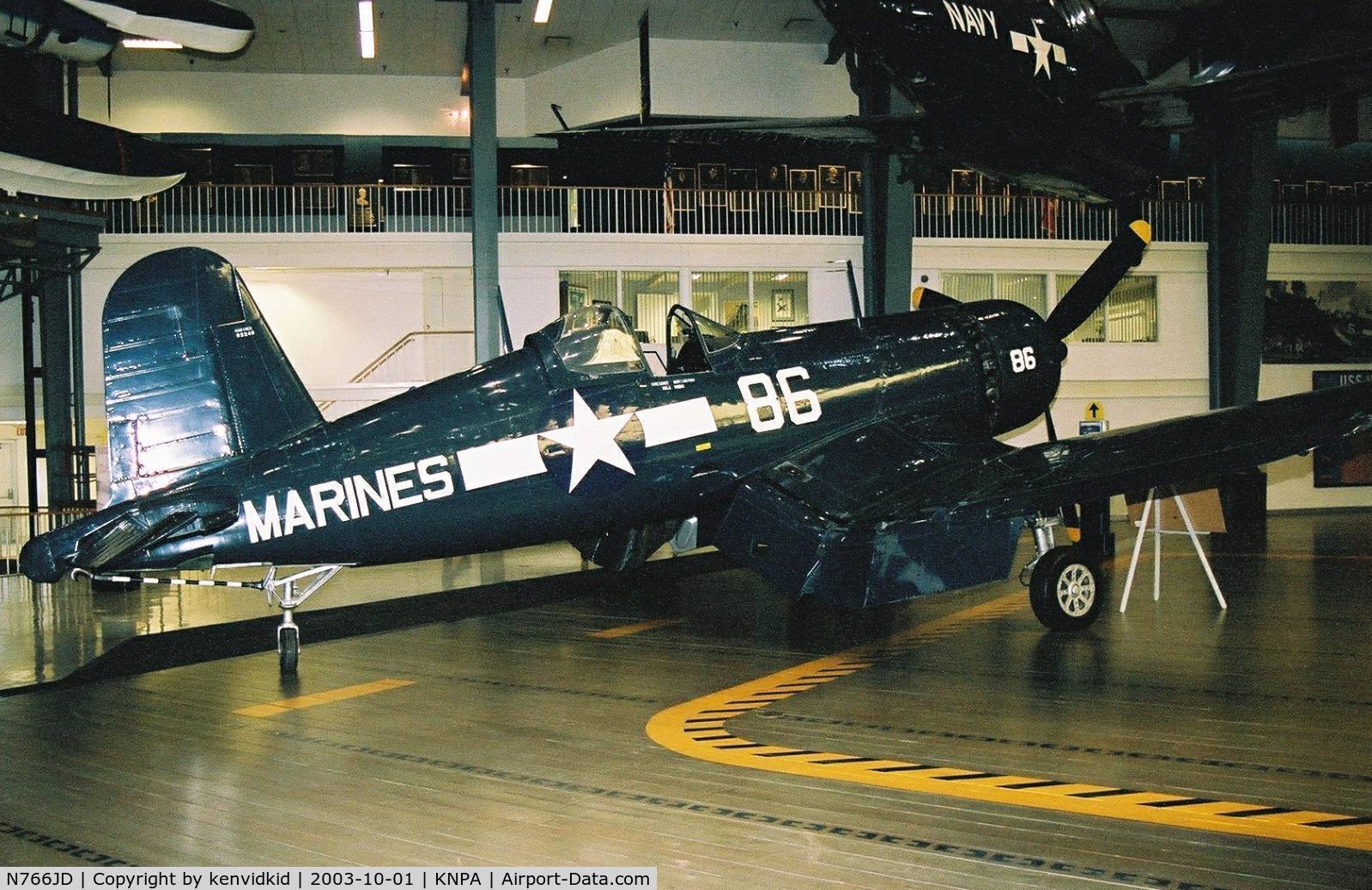 N766JD, Goodyear FG-1D Corsair C/N 3507, On display at the Museum of Naval Aviation, Pensacola.