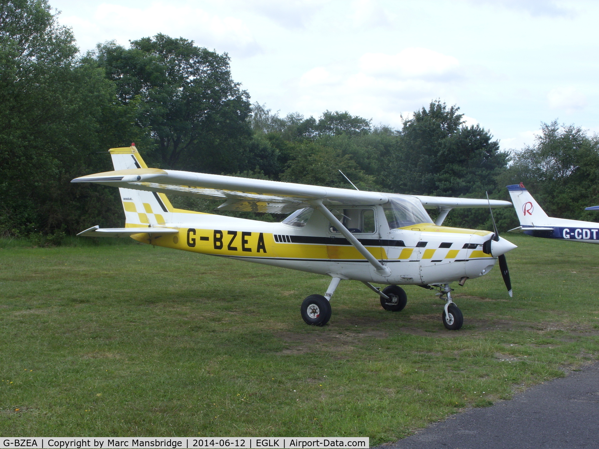 G-BZEA, 1979 Cessna A152 Aerobat C/N A152-0824, Parked at Blackbushe airfield EGLK