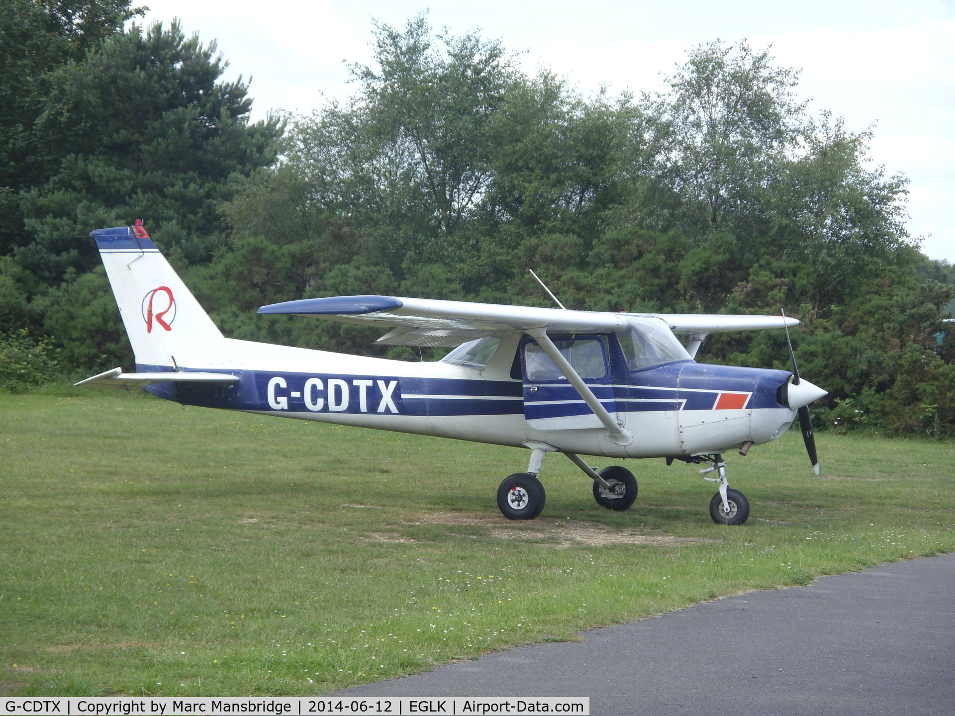 G-CDTX, 1979 Reims F152 C/N 1662, Parked at Blackbushe airfield EGLK