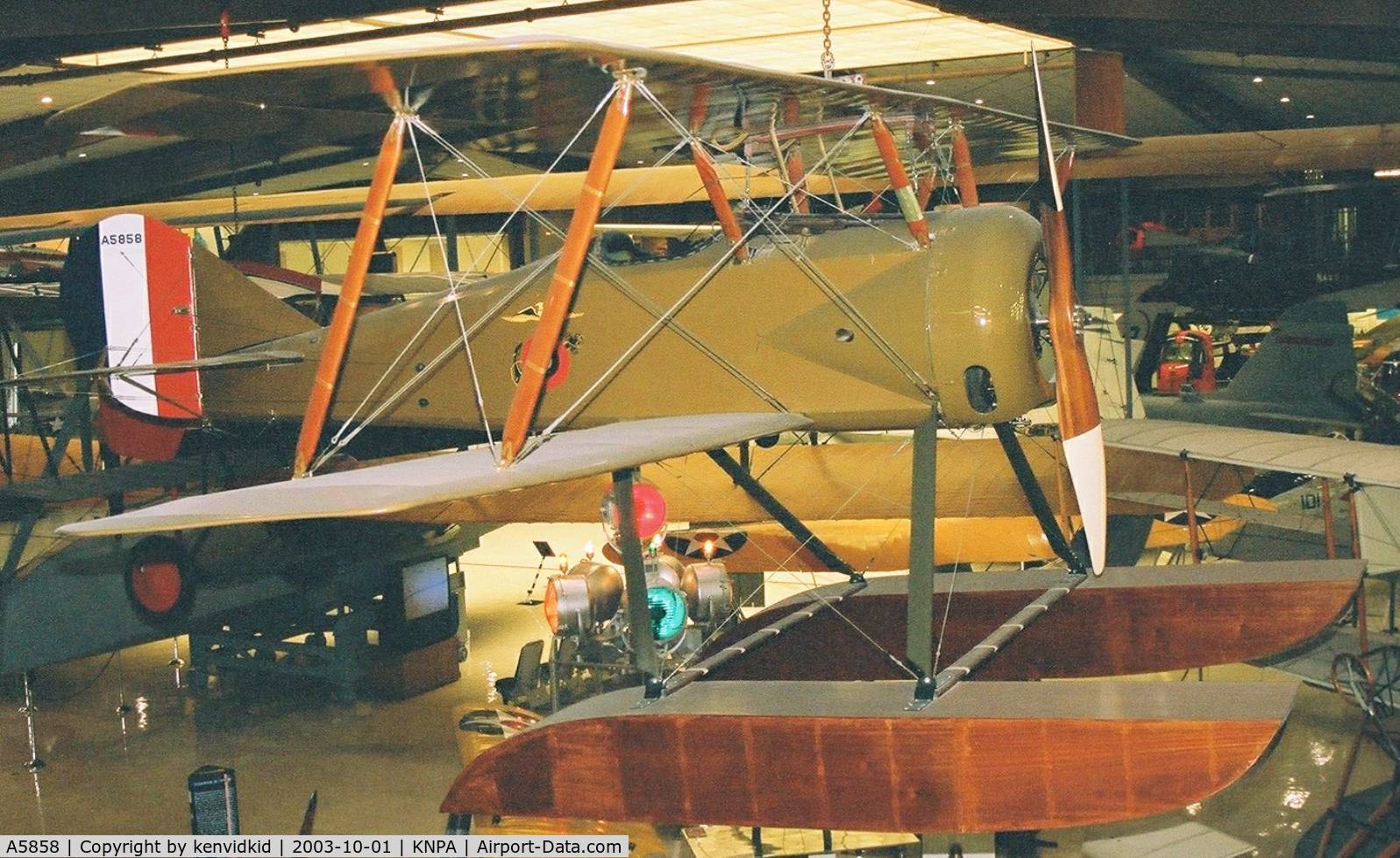 A5858, 1918 Thomas-Morse S-4C-1 Scout C/N 235, On display at the Museum of Naval Aviation, Pensacola.
