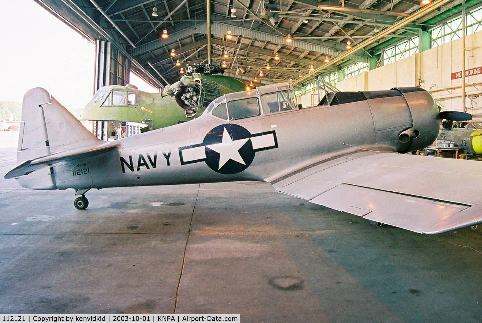 112121, North American SNJ-6 Texan C/N 121-43076, On display at the Museum of Naval Aviation, Pensacola.