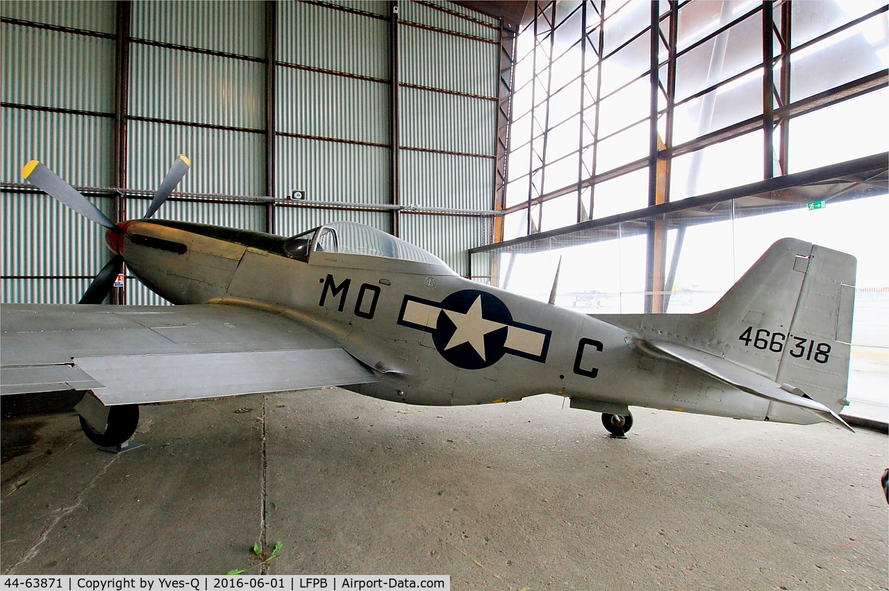 44-63871, 1944 North American P-51D Mustang C/N 122-31597 (N9722F), North American P-51D Mustang, Air & Space Museum Paris-Le Bourget (LFPB)