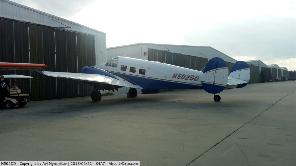 N502DD, 1960 Beech G18S C/N BA-542, Shot at Atlanta South regional Airport
