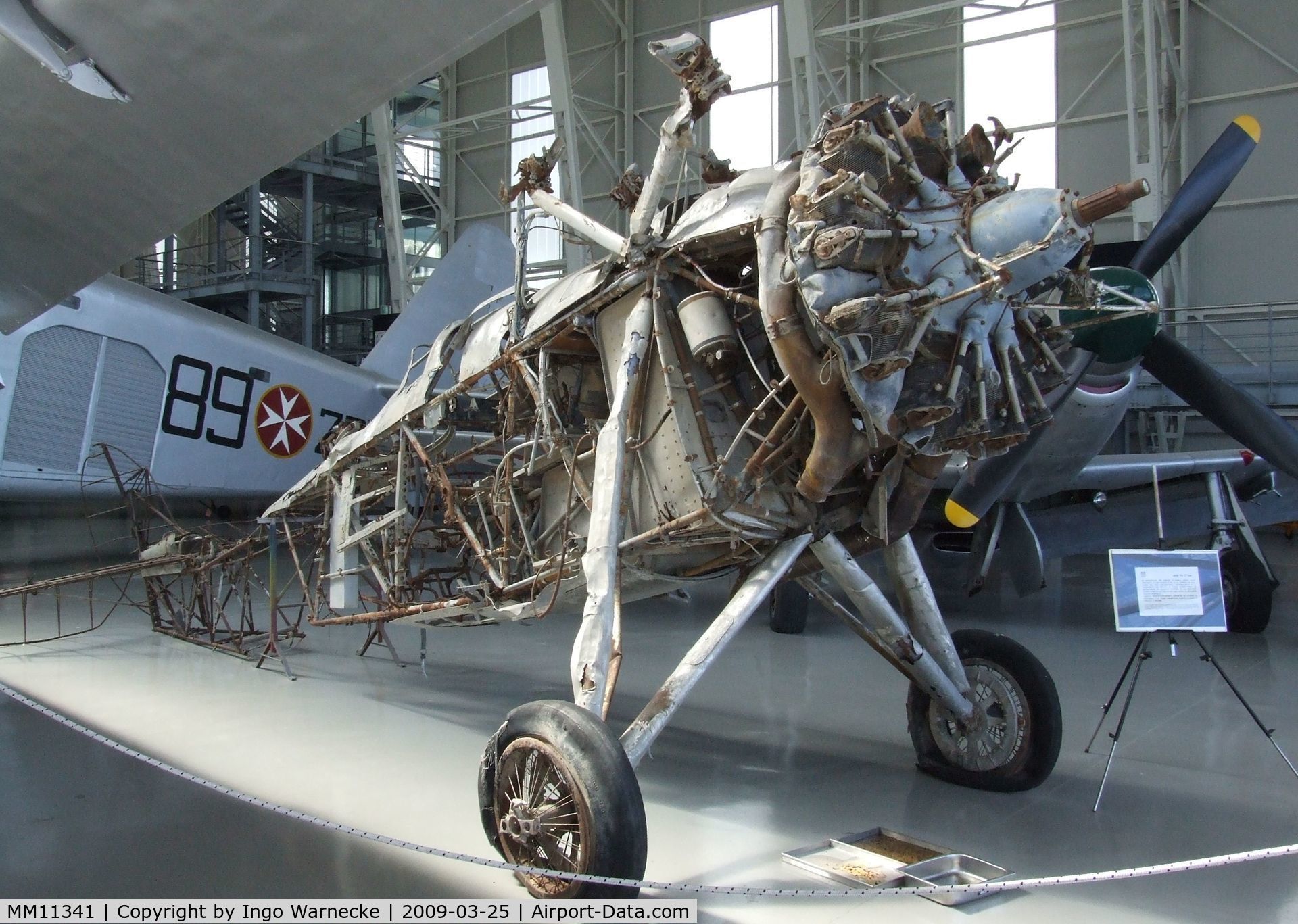 MM11341, 1937 IMAM Ro.37bis Lince C/N 1016, IMAM Ro.37 at the Museo storico dell'Aeronautica Militare, Vigna di Valle