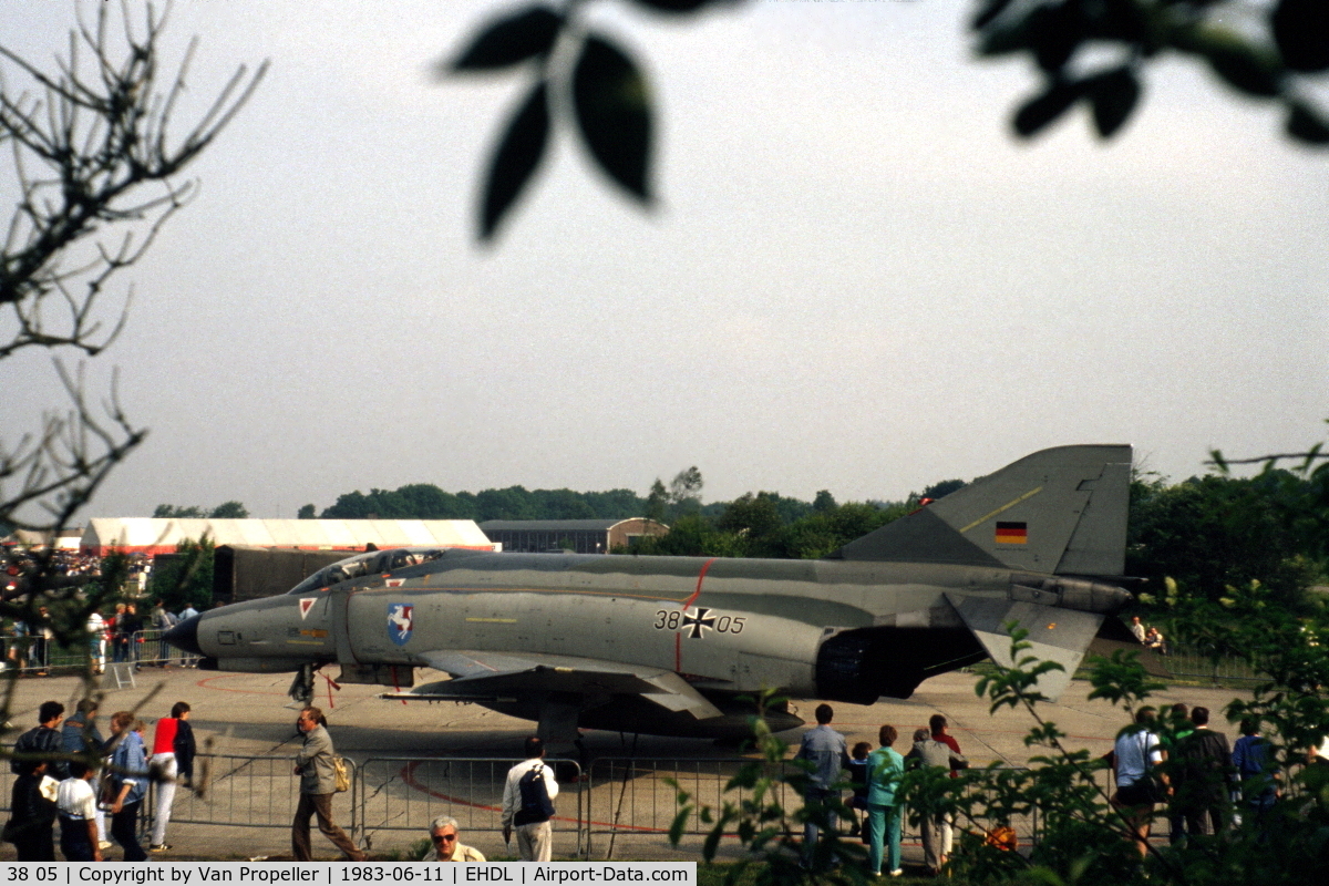 38 05, 1972 McDonnell Douglas F-4F Phantom II C/N 4619, Luftwaffe JaboG 36 F-4F Phantom II at Deelen Air Base Open Day 1983