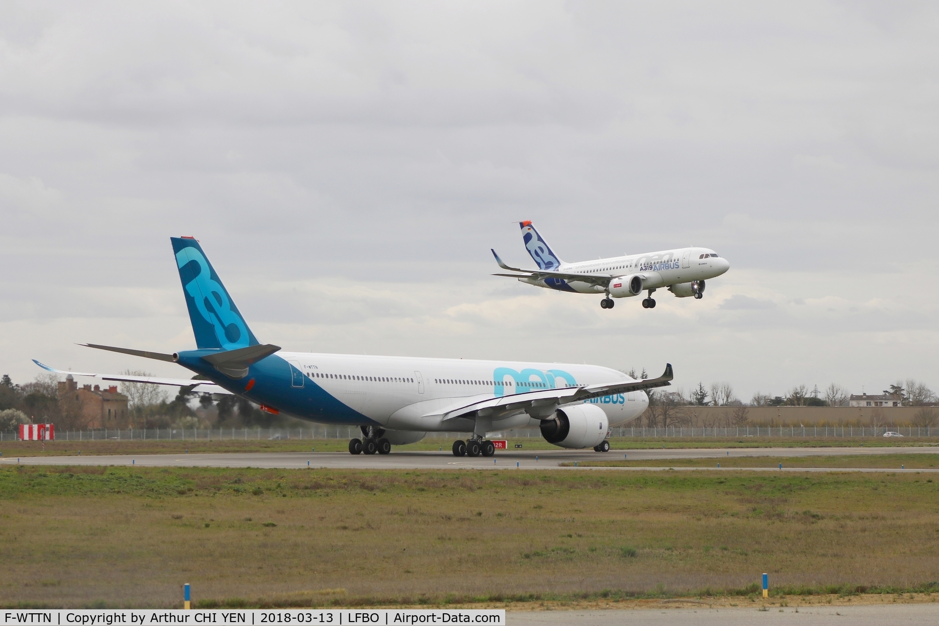 F-WTTN, 2017 Airbus A330-941 C/N 1795, A330-941 NEO flight test & Airbus A319 NEO at Toulouse.