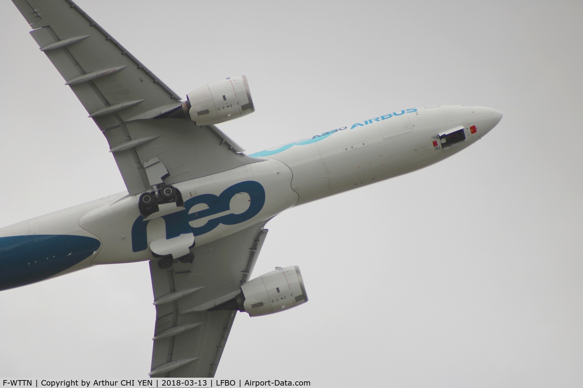 F-WTTN, 2017 Airbus A330-941 C/N 1795, A330-941 NEO flight test at Toulouse.