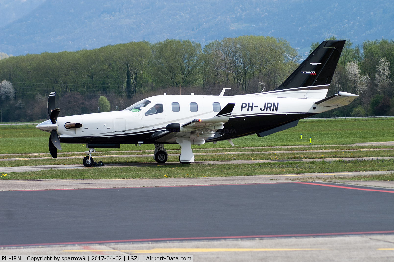 PH-JRN, 2014 Socata TBM-700N (TBM-900) C/N 1028, At Locarno-Magadino airport, civil side
