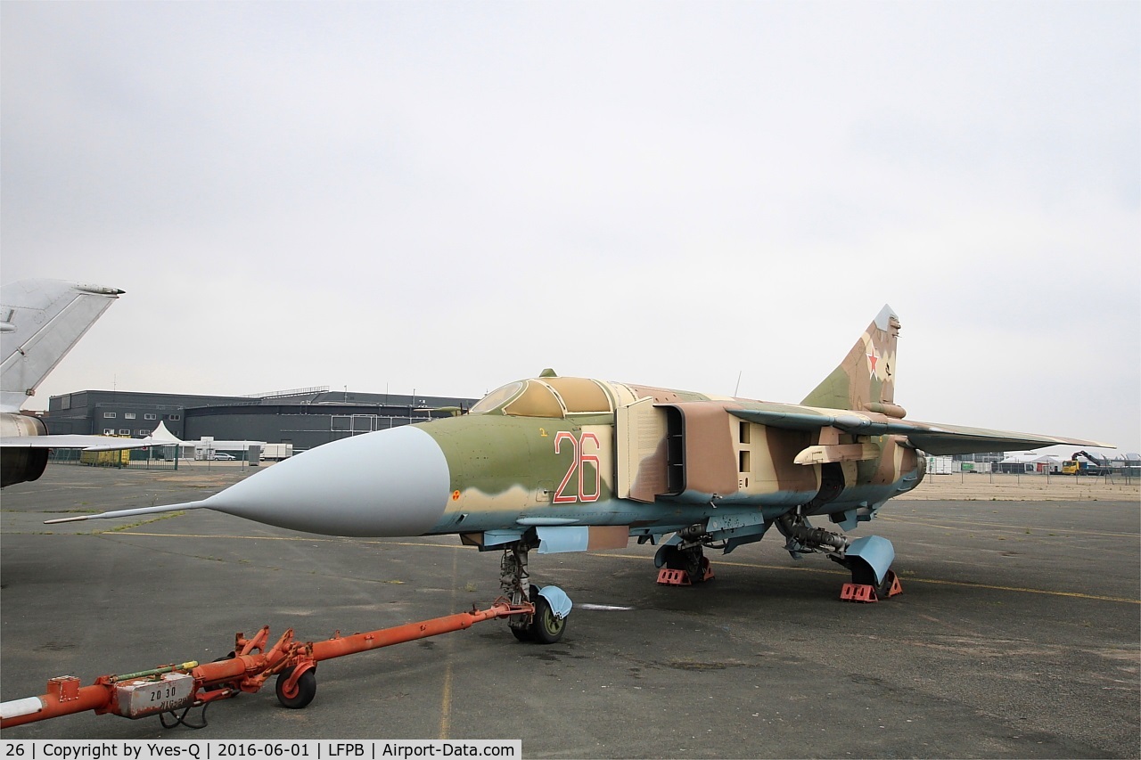 26, 1982 Mikoyan-Gurevich MiG-23ML C/N 0390324028, Mikoyan Gourevitch Mig 23 ML Flogger G, Air & Space Museum Paris-Le Bourget (LFPB-LBG)