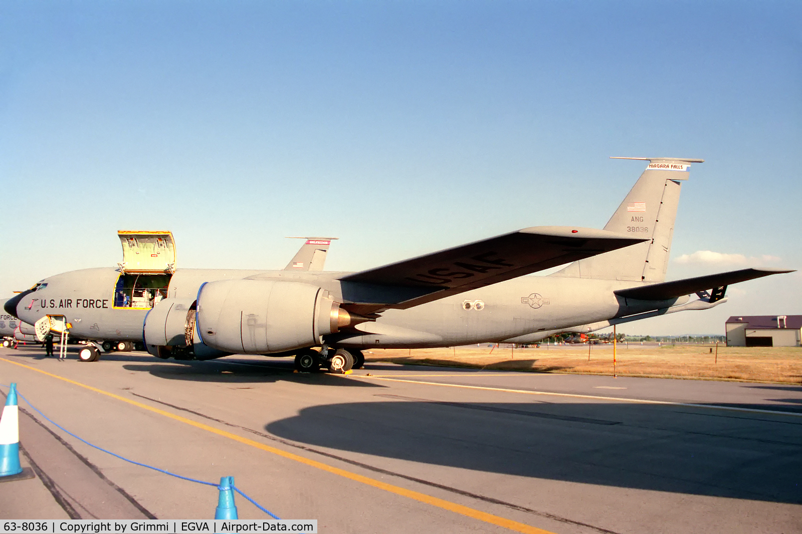 63-8036, 1963 Boeing KC-135R Stratotanker C/N 18653, One of many big ones on RIAT'99 - 136ARS/NY ANG.