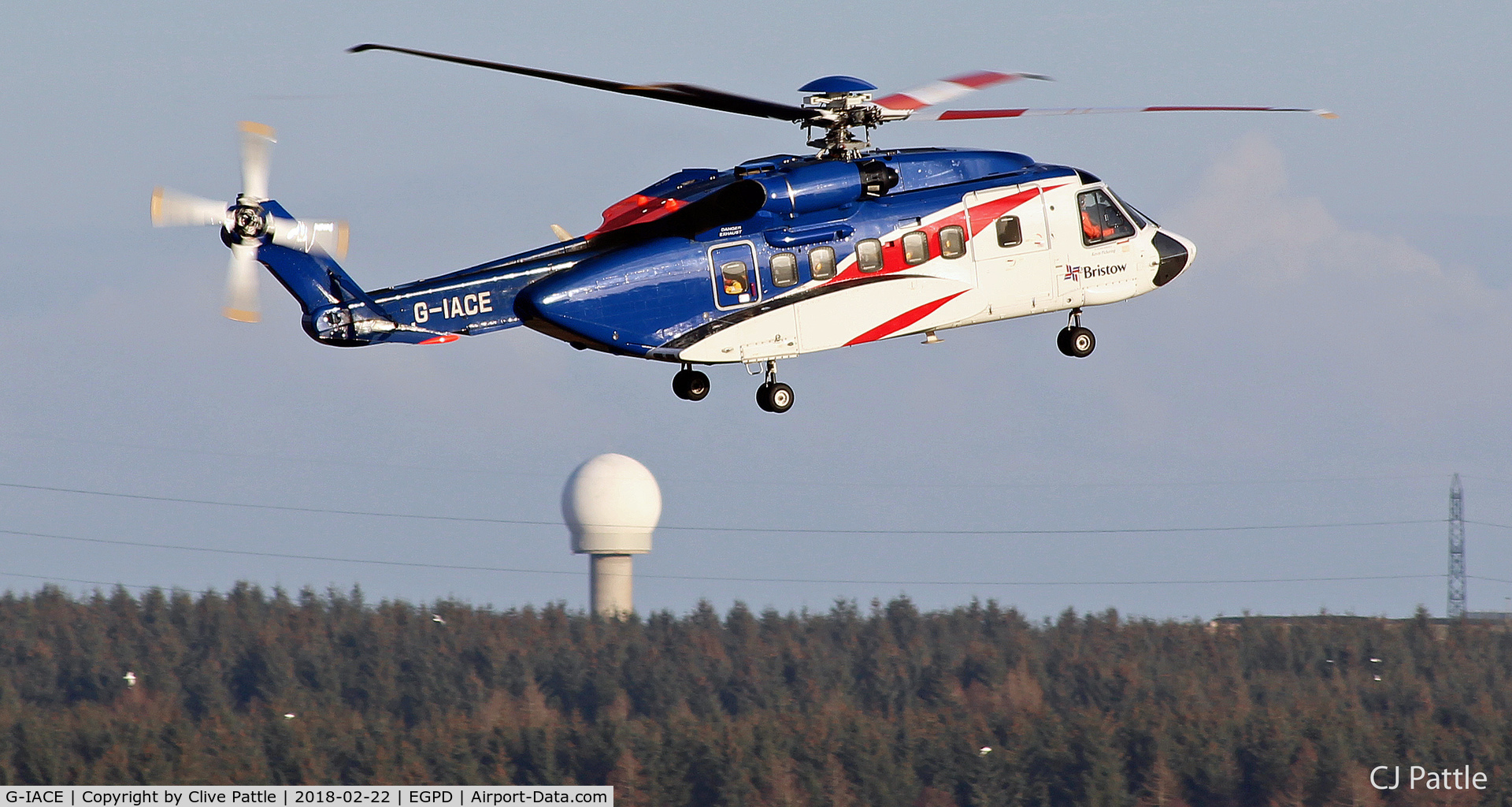 G-IACE, 2007 Sikorsky S-92A C/N 920066, Landing at Aberdeen