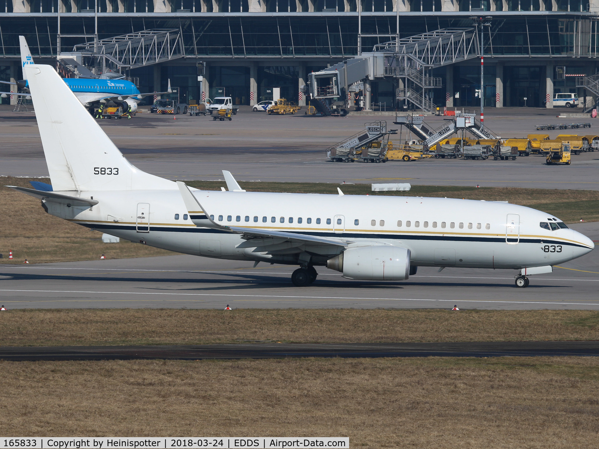 165833, 2002 Boeing C-40A (737-7AF) Clipper C/N 32597, 165833 at Stuttgart Airport.