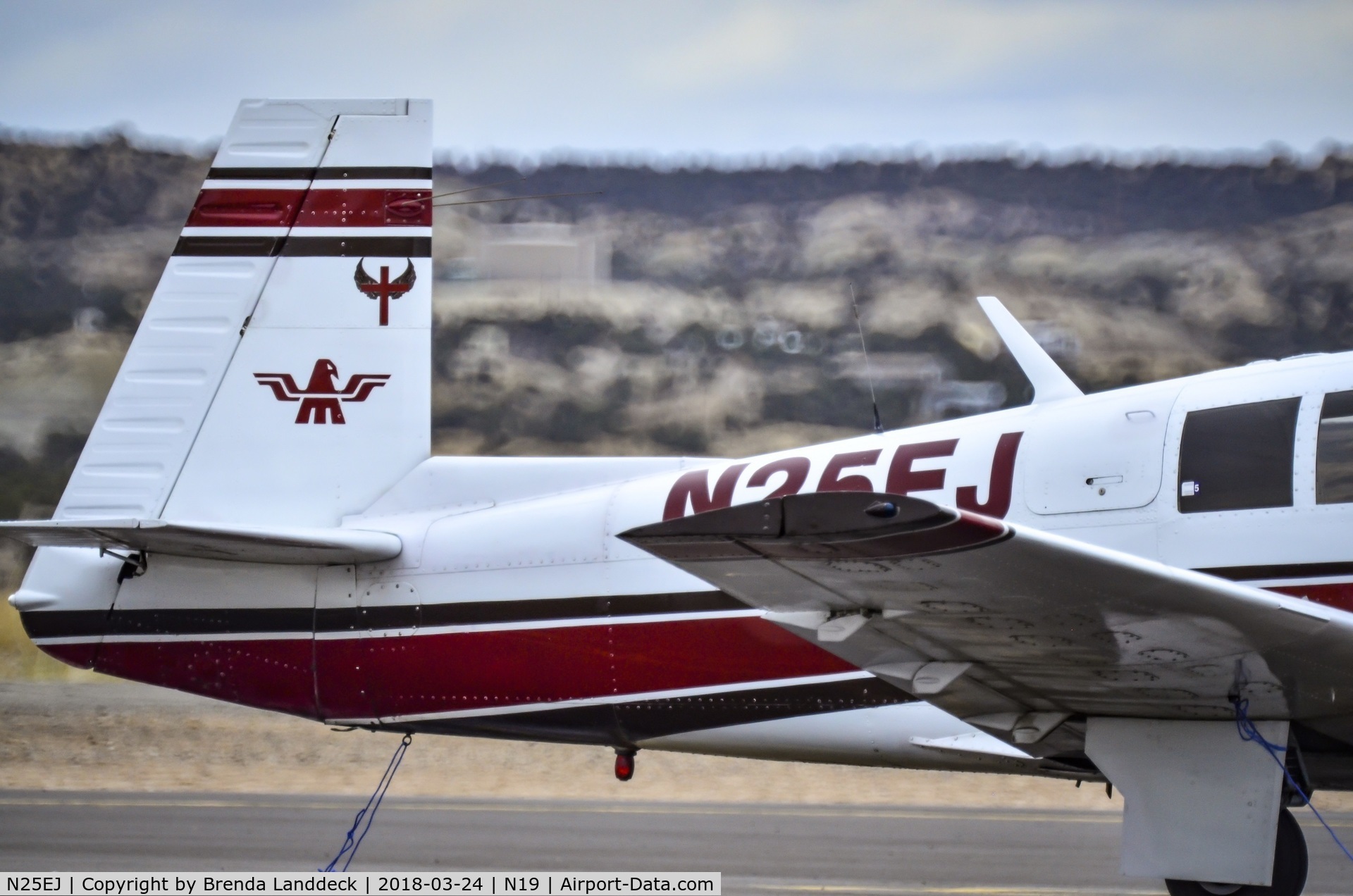 N25EJ, 1974 Mooney M20F Executive C/N 22-0076, Parked at the Aztec New Mexico Airport.