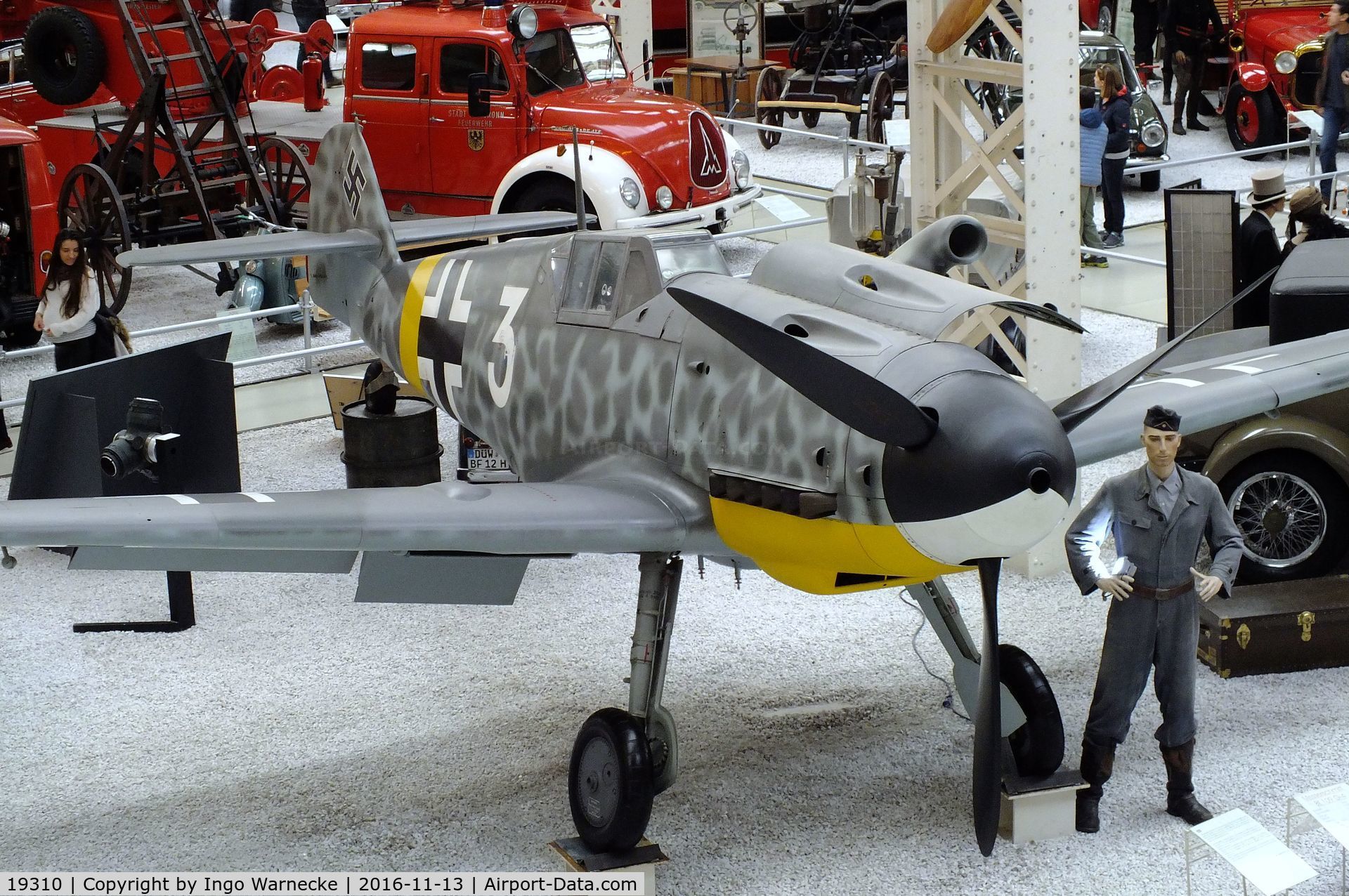19310, Messerschmitt Bf-109G-4 C/N Not found 19310, Messerschmitt Bf 109G-4 at the Technik-Museum, Speyer