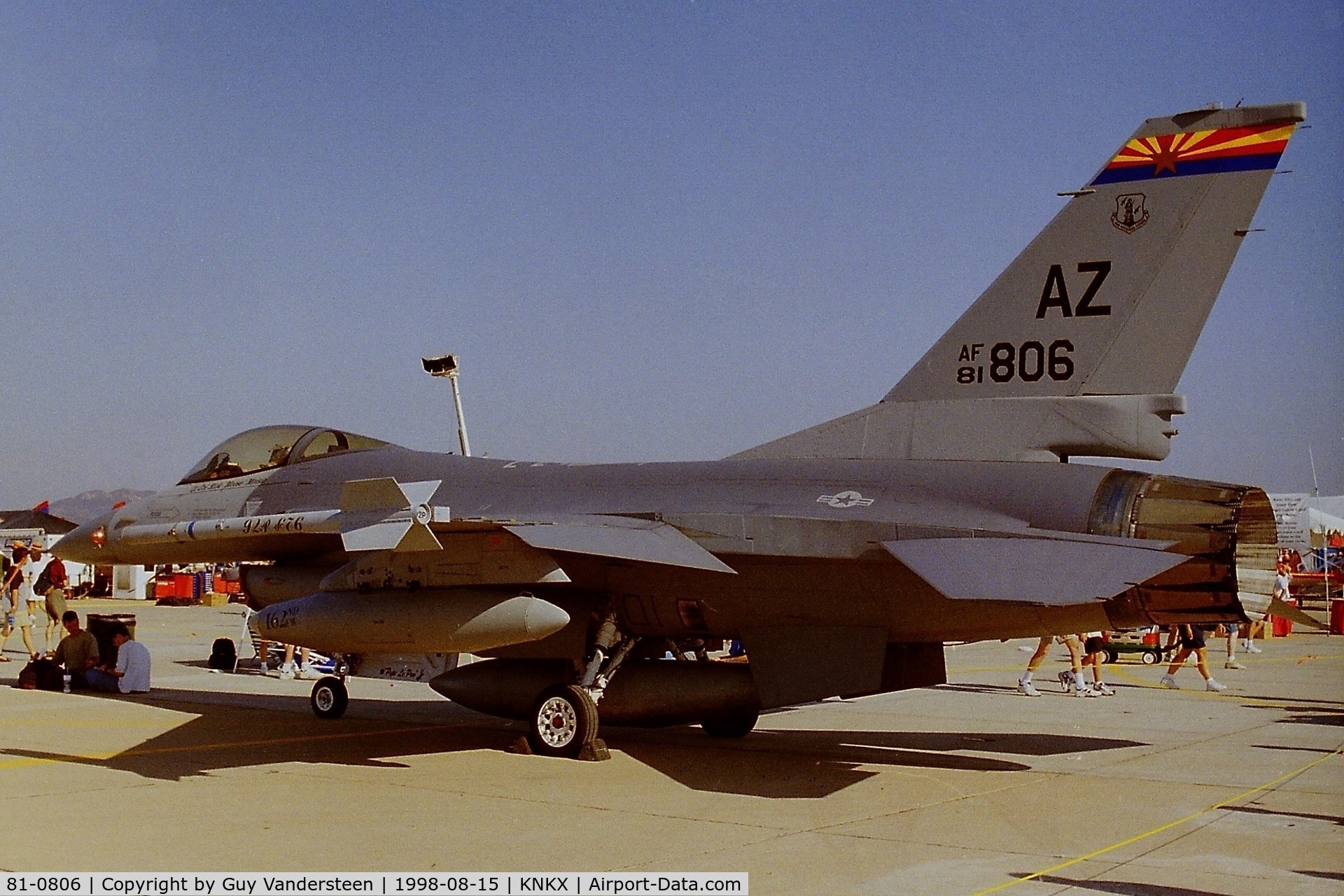 81-0806, 1981 General Dynamics F-16A Fighting Falcon C/N 61-487, Miramar MCAS Airshow 1998